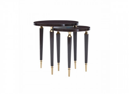 Gruppe Beistelltische Couchtische Kaffeetische Tische Set 2tlg Schwarz